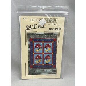 Holiday Designs Ducky Applique P55 Donna Poster Quilt Pattern Sewing Crafts